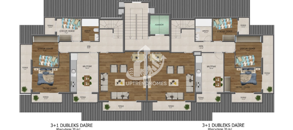 Apartamento 2+1 em Oba, Turkey N.º 12780 17