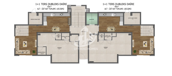 Apartamento 2+1 em Oba, Turkey N.º 12780 18