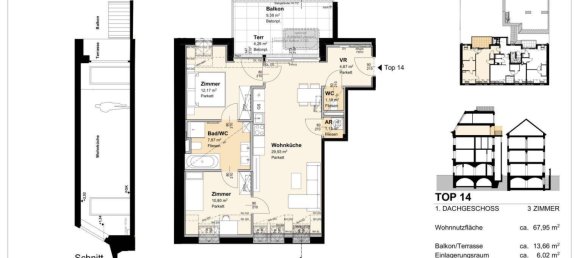 3 rooms Penthouse in Margareten, Austria No. 168716 2