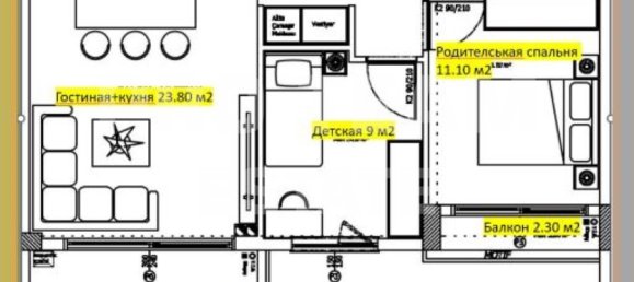 2 rooms Apartment in Altintash, Turkey No. 26930 16