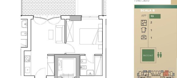 2-Zimmer Wohnung in Rome, Italy, Nr. 20826 4