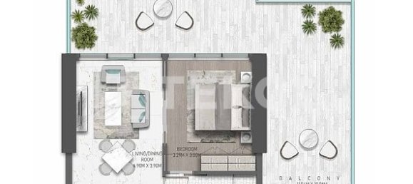 Квартира с 1 спальней в DAMAC Hills (Akoya by DAMAC), Дубай, ОАЭ № 111341 12