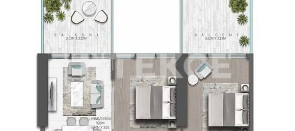 Квартира с 1 спальней в DAMAC Hills (Akoya by DAMAC), Дубай, ОАЭ № 111341 16