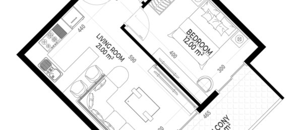 Apartment 1+1 in Gazipasa, Turkey No. 21932 12