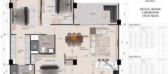 Eigentumswohnung in Pattaya, Thailand 134m², Nr. 26081 3