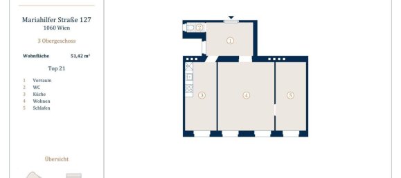 2 rooms Apartment in Mariahilf, Austria No. 126583 9