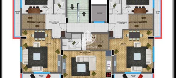 Wohnung 1+1 in Oba, Turkey, Nr. 10612 5