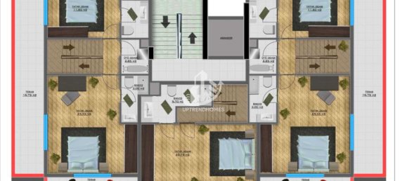 Wohnung 1+1 in Oba, Turkey, Nr. 10612 3