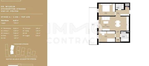 2 chambres Appartement à St. Polten, Austria No. 536 10