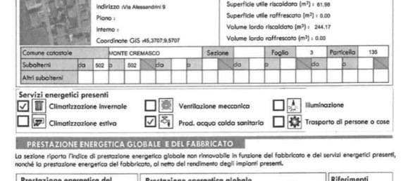 Квартира с 3 комнатами в Монте Кремаско, Италия № 3970 24