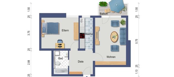 Apartamento de 2 divisões em Ludwigsburg, Germany N.º 86878 14