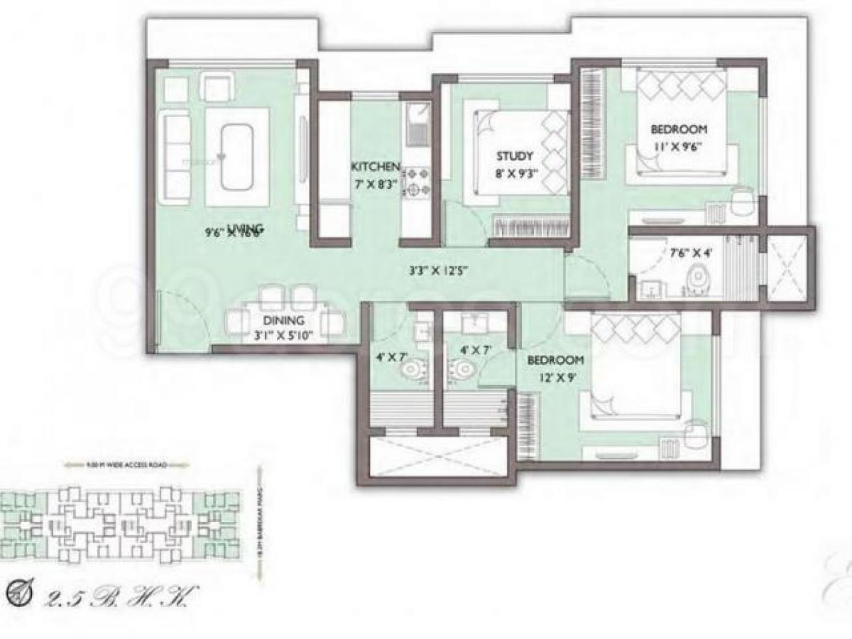 Casa de 3 dormitorios en Mumbai, India No. 25516