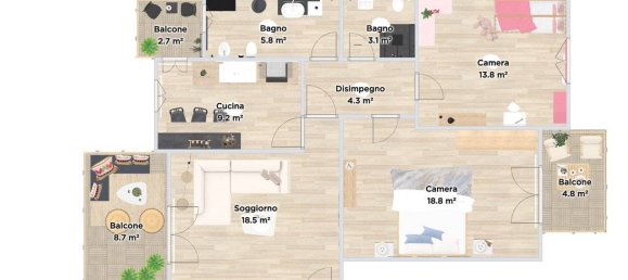 Apartamento T2 em Seregno, Italy N.º 332241 15