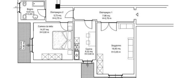 4 rooms Apartment in Bergamo, Italy No. 5908 40