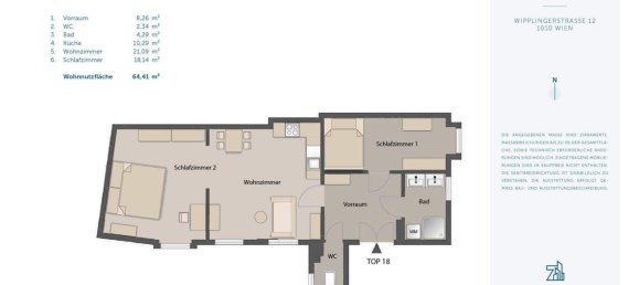 Apartamento de 3 habitaciónes en Vienna, Austria No. 129253 21