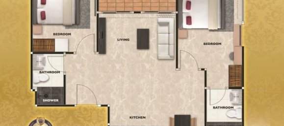 Apartamento T2 em Pattaya, Thailand N.º 77606 8