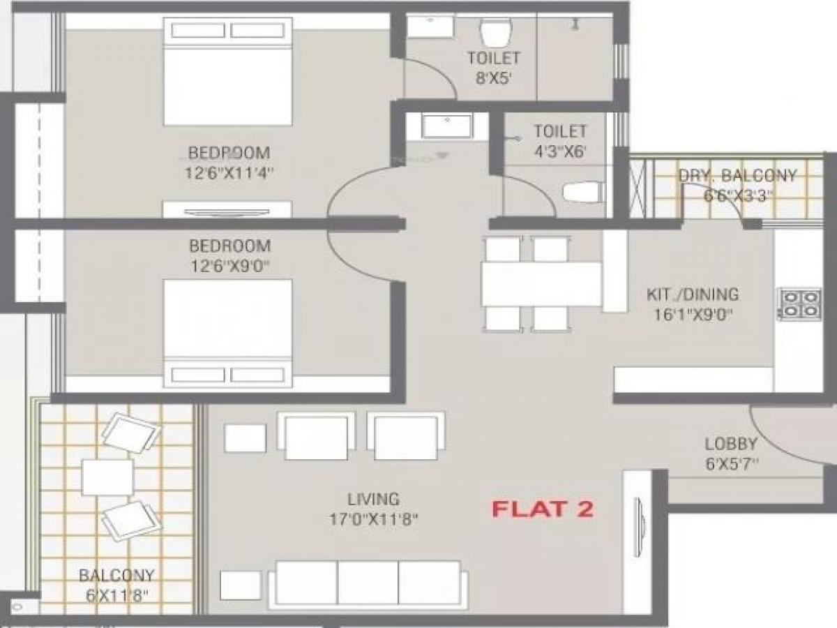 2 bedrooms House in Bangalore, India No. 44610