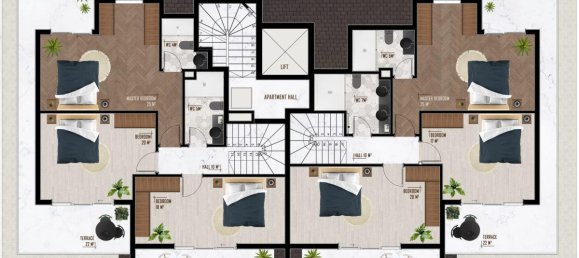 2غرفة شقة في Oba, Turkey رقم 9773 10