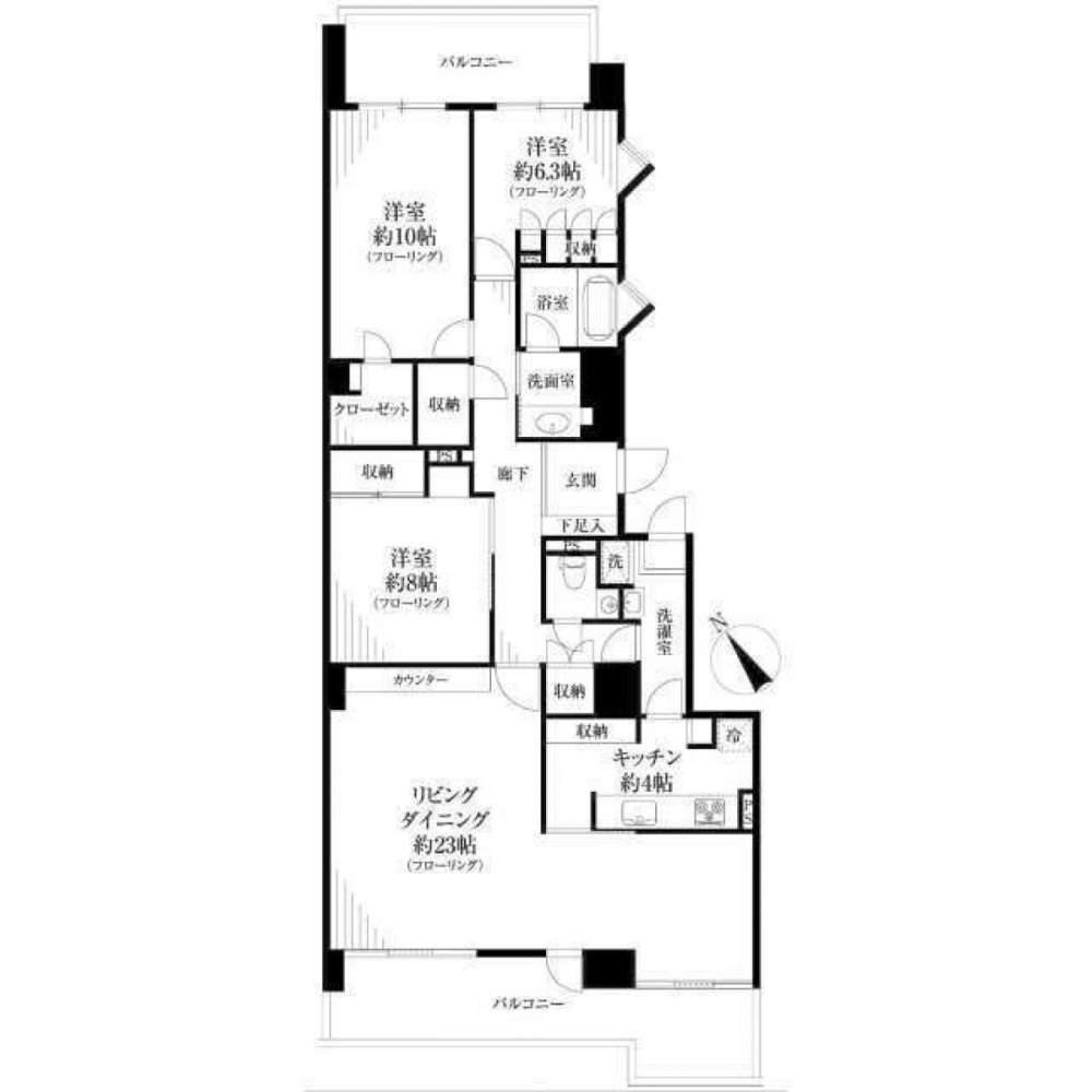 3 غرف نوم شقة في Chiba, Japan رقم 3375