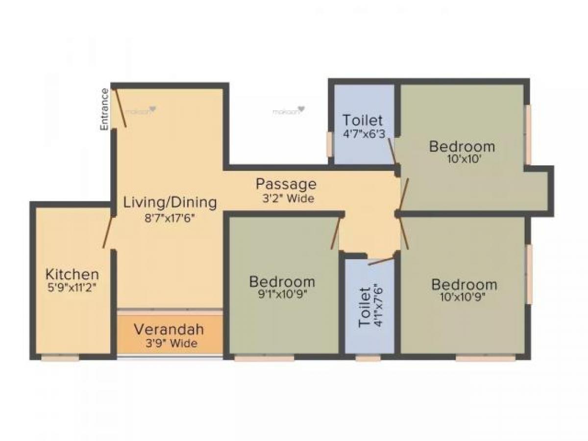 3 Schlafzimmer Haus in Kolkata, India, Nr. 43444