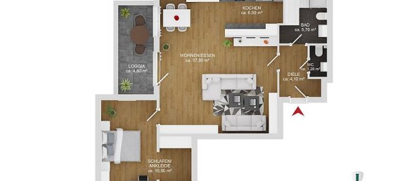 1 Schlafzimmer Wohnung in Essen, Germany, Nr. 58958 17