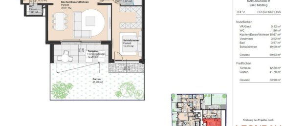 2-salle Appartement à Modling, Austria No. 45859 9