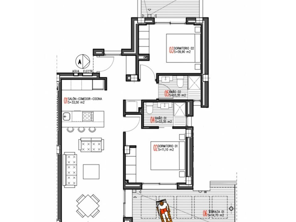 Apartamento de 2 dormitorios en La Zenia, Spain No. 194928