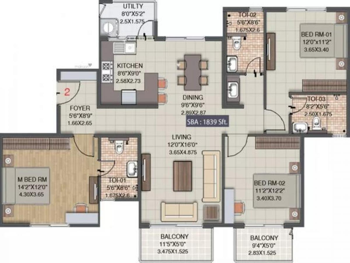 Casa T3 em Bangalore, India N.º 44663