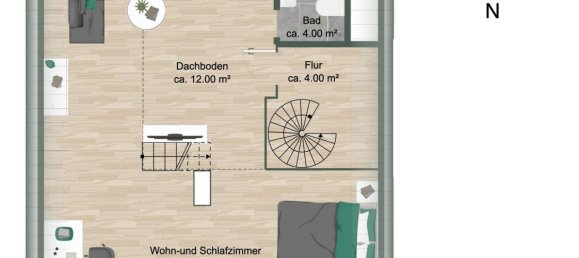 Дуплекс с 3 спальнями в Херфорд, Германия № 61410 46
