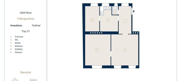 3-Zimmer Wohnung in Mariahilf, Austria, Nr. 246366 3