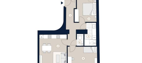 Квартира с 3 комнатами в Маргаретен, Австрия № 123155 9