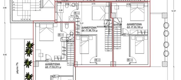 Офис с 1 спальней в Пирей, Греция № 55384 4