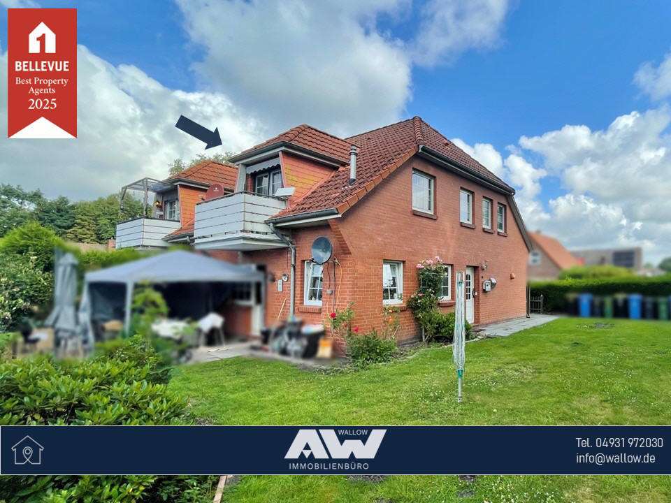 Квартира с 2 комнатами в Аурих, Германия № 233284