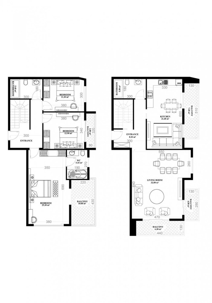 Penthouse 3+2 in YEKTA ALARA CİTY Residence, Mahmutlar, Turkey No. 35368 1