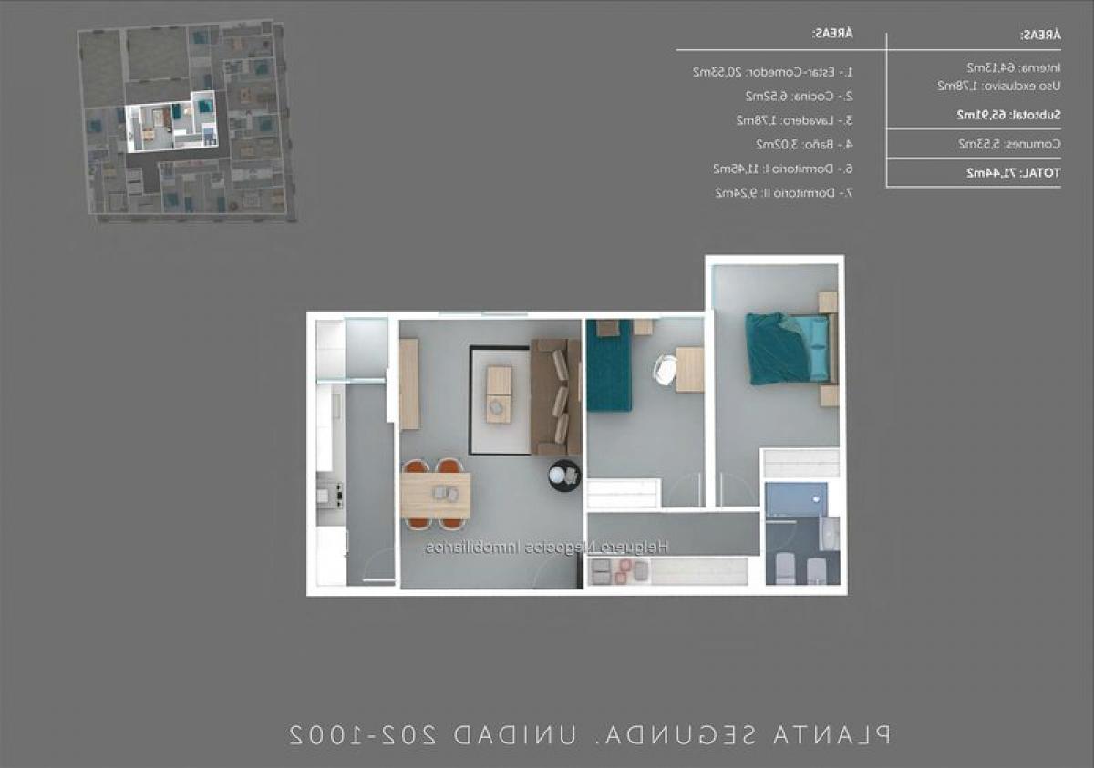 2 bedrooms Apartment in Montevideo, Uruguay No. 2034