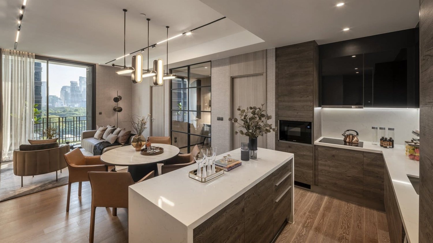 Apartamento com 2 quartos em condomínio em Muniq Langsuan Bangkok, Thailand N.º 28306