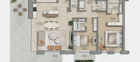 1 chambre Appartement à Yas Island, UAE No. 121443 6