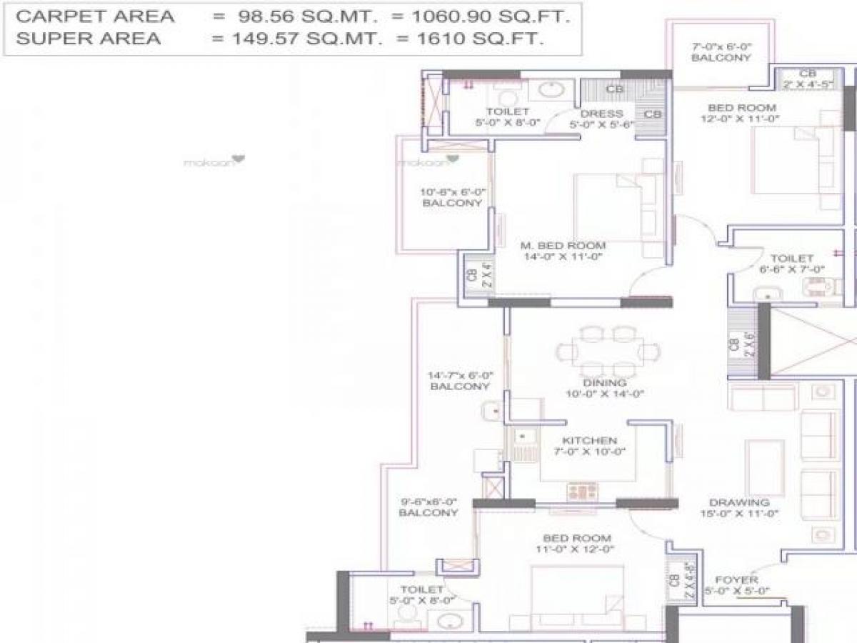 3 chambres Maison à Lucknow, India No. 1025