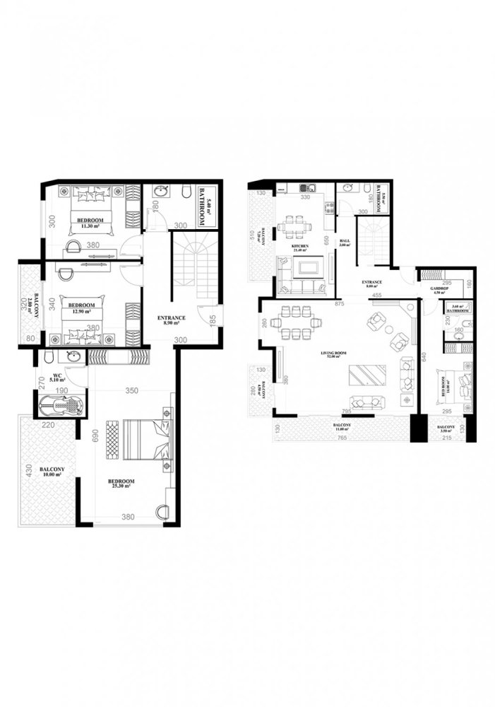 Penthouse 4+2 in YEKTA ALARA CİTY Residence, Mahmutlar, Turkey No. 35369 1