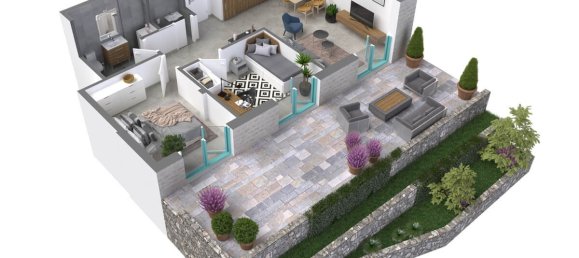 2 Schlafzimmer Wohnung in Kotor, Montenegro, Nr. 444 5