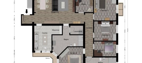 8 rooms Apartment in Bergamo, Italy No. 9420 12