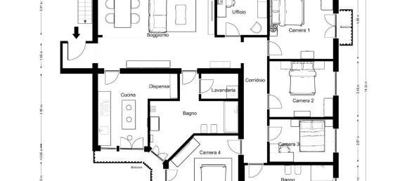 8 rooms Apartment in Bergamo, Italy No. 9420 10