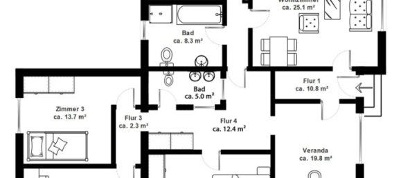 4-salle Maison à Duchy of Lauenburg, Germany No. 36498 10
