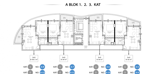 2-salle Appartement à Oba, Turkey No. 19529 29