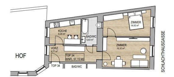 Apartamento de 2 divisões em Vienna, Austria N.º 143635 16