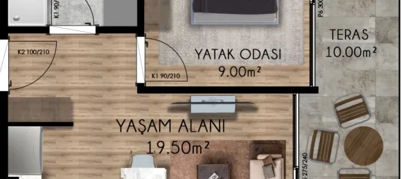 Apartment 1+1 in Aksu, Turkey No. 33268 18