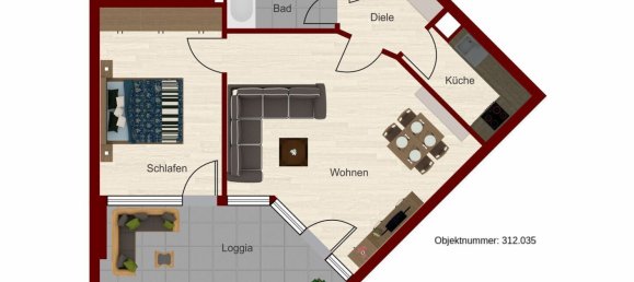 2-Zimmer Wohnung in Augsburg, Germany, Nr. 321017 10