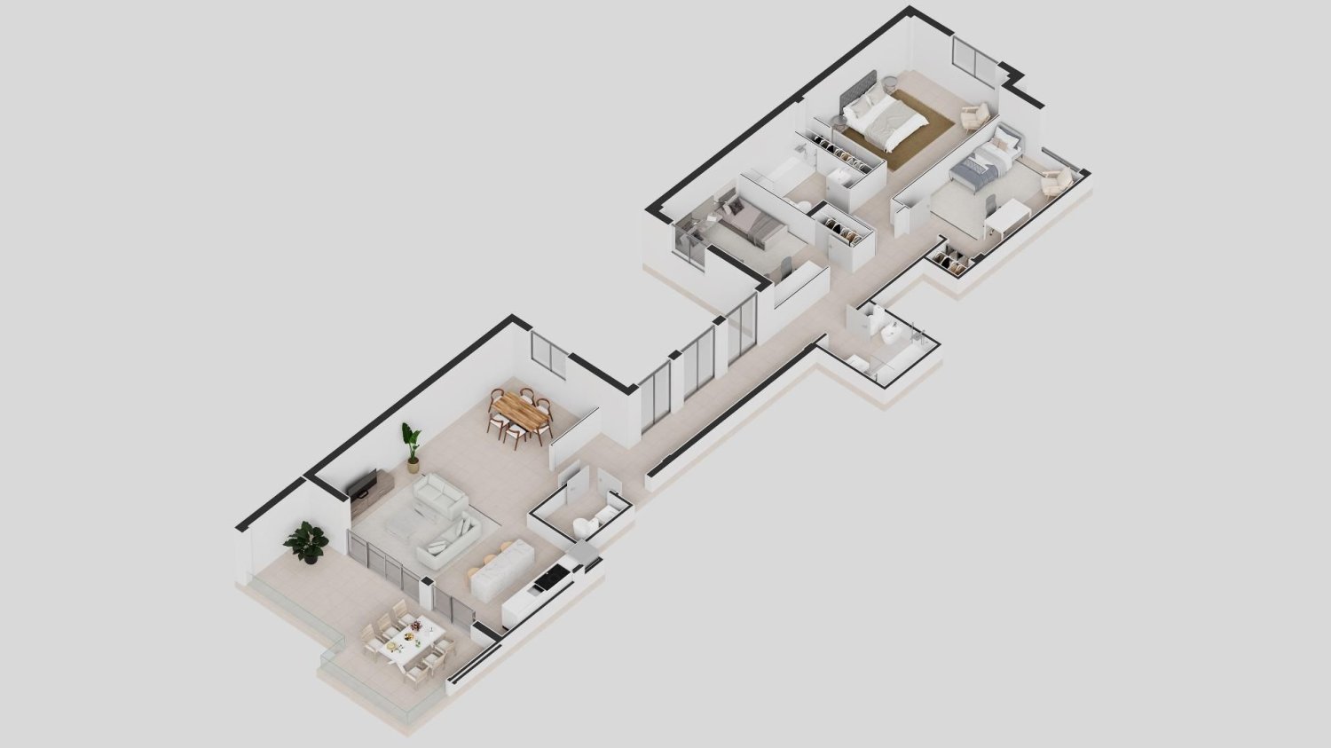 3 bedrooms Apartment in Cadiz, Spain No. 164061