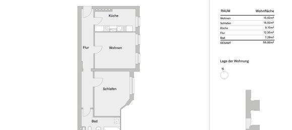 2 rooms Apartment in Friedrichshain, Germany No. 49144 18