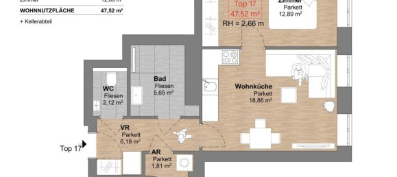 2 rooms Apartment in Vienna, Austria No. 108940 10